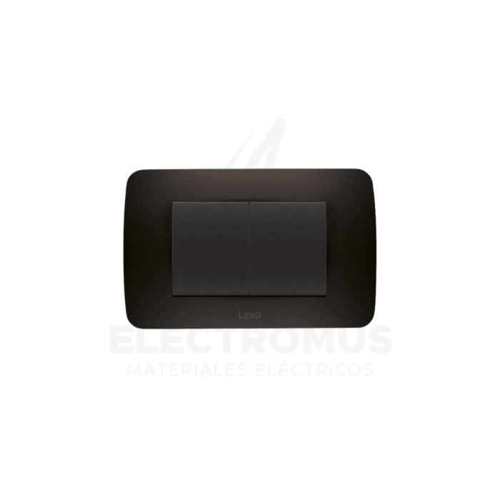 INTERRUPTOR DOBLE 9/15 TECLON 35.6MM 10A 250V GRAFITO1