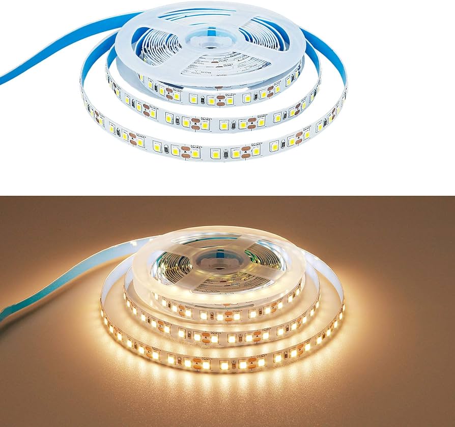Cinta Led Cálida Medio 12v 5mt - 120 leds