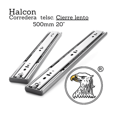 Corredera Telsc. Cierre Lento 1.0*1.2mm 500mm 20