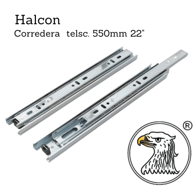 Corredera Telsc. Pesada 1.0X1.2mm 550mm 22