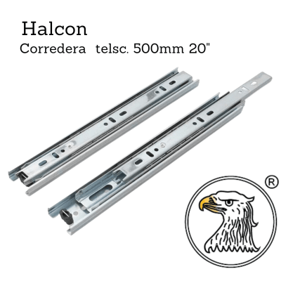 Corredera Telsc. Pesada 1.0*1.2mm  500mm 20