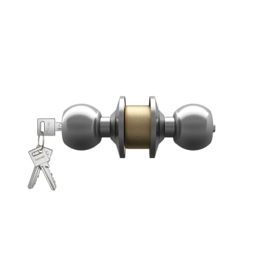 Cerradura y/o Chapa de Perilla Cilindrica AI-2100 Dormitorio Acero Inoxidable1