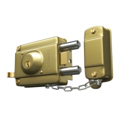 Cerradura y/o Chapa de sobreponer 911 blindada (Dorado)