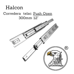 Corredera Telsc. Push Open 1.0*1.2mm 300mm 12
