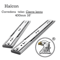 Corredera Telsc. Cierre Lento 1.0*1.2mm 400mm 16