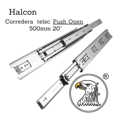 Corredera Telsc. Push Open 1.0*1.2mm 500mm 20