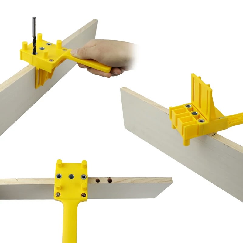 Plantilla Para Tarugo de Madera  C/Orificio de 6mm, 8mm, 10mm AMARILLO7