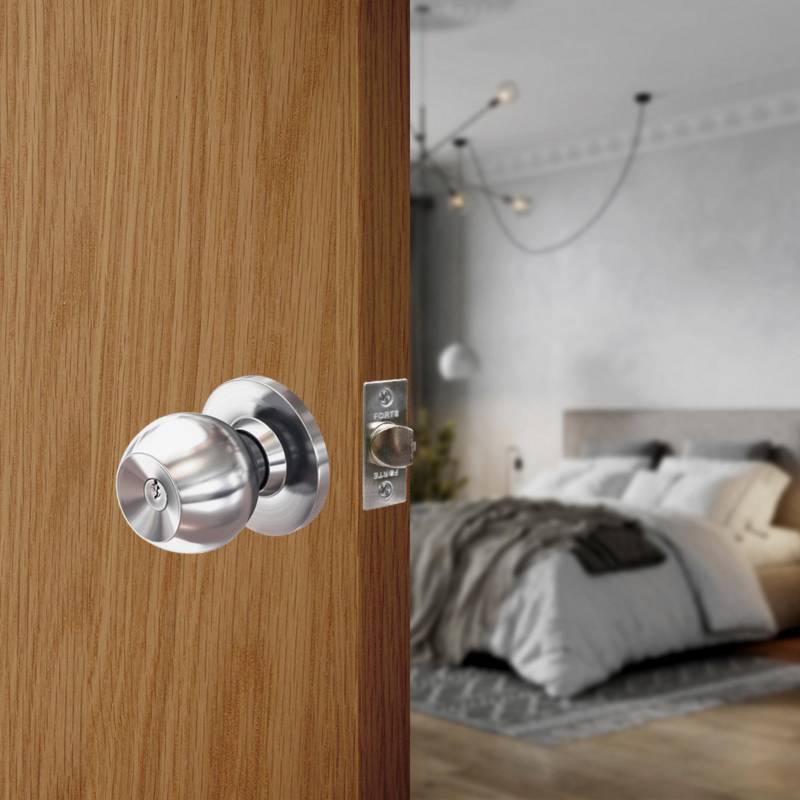 Chapa de Pomo P/Dormitorio Ac. Inox. 201SUS2