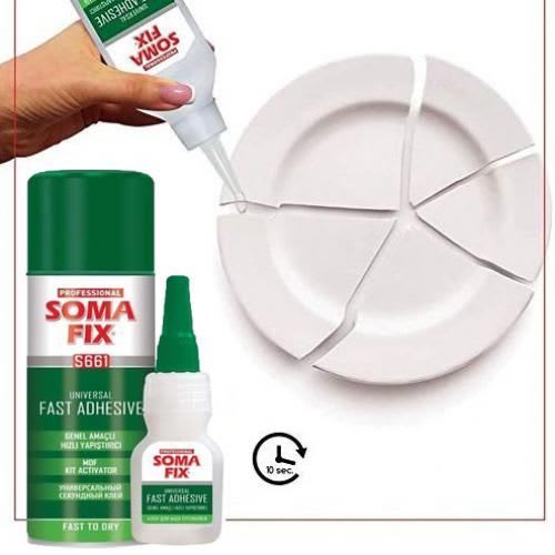 Somafix MDF 200ml + 50 gr Universal Fast Adhesive3