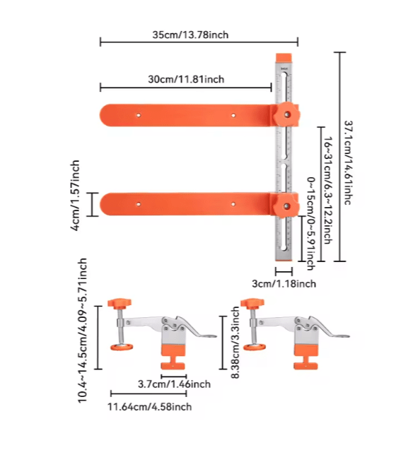Plantilla de Montaje Para Cajones, Correderas PRO Acero Inoxidable7