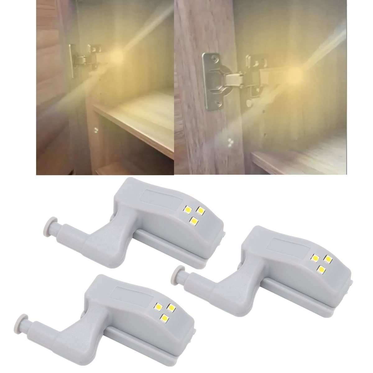 Luz Led Para Bisagra Cangrejo, Detector de Movimiento de Bisagra Nocturno 0