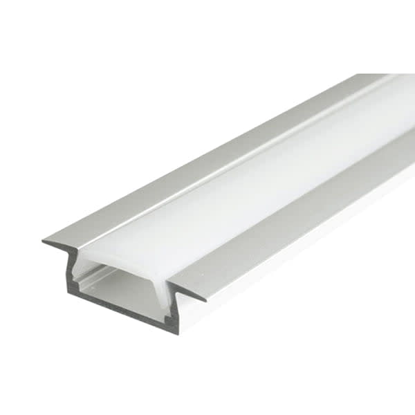 Perfil de Aluminio Difusor Empotrable o Embutido Para Cinta  LED 2mt.2