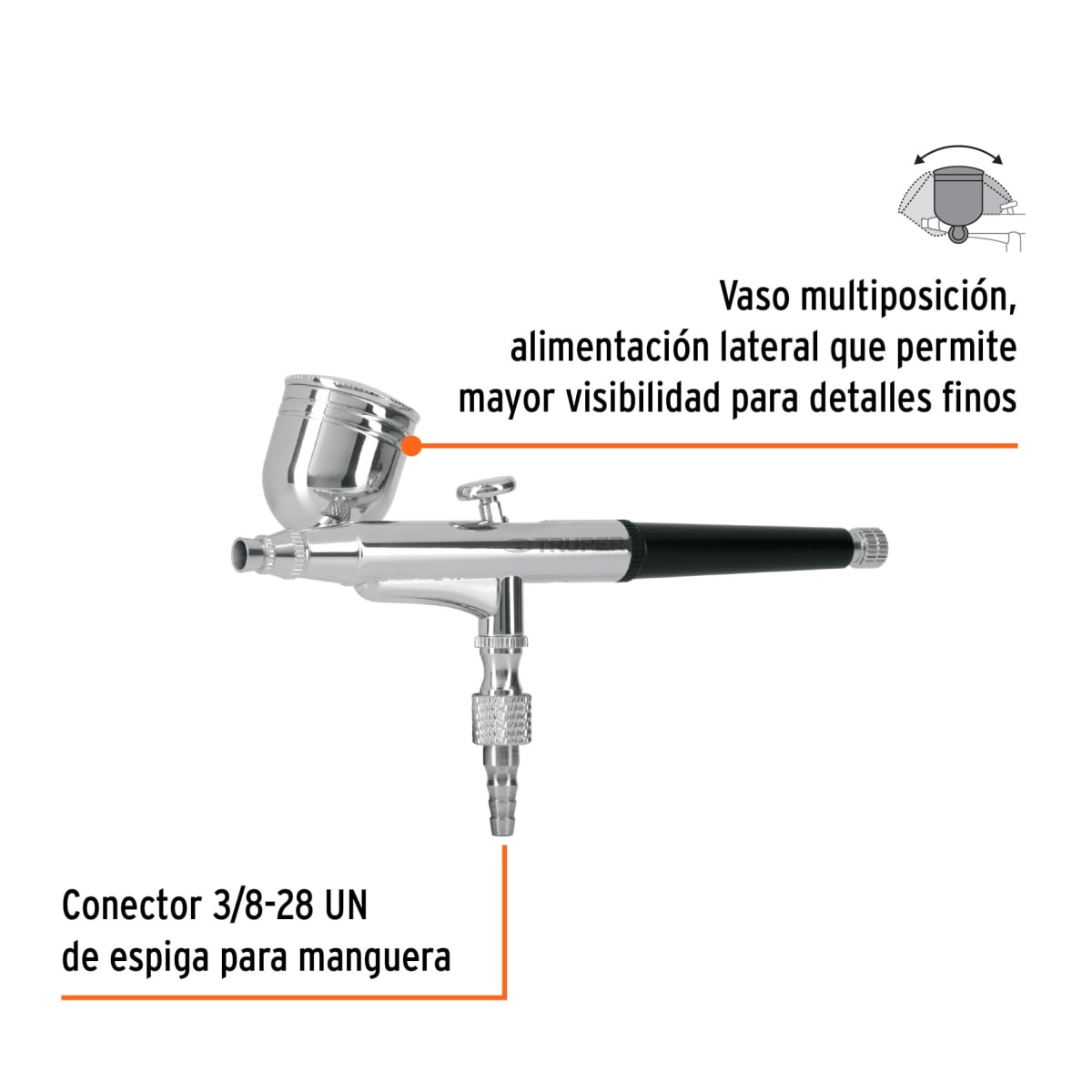 Aerógrafo De Gravedad Vaso Malposición2