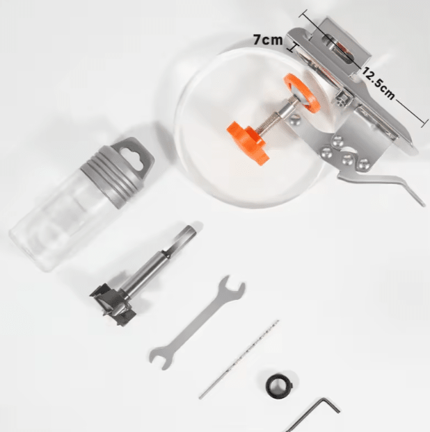 Kit Plantilla Para Bisagra 35mm Carpintería, Perforadora, Localizadora, Ac. Inox.2