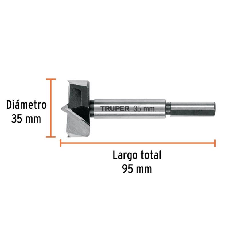 Broca P/Bisagra 35MM2