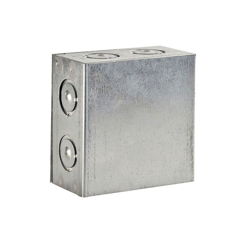 Caja de Pase 10x10x5 -mixta Troquelada 0.8mm (conduit) 0