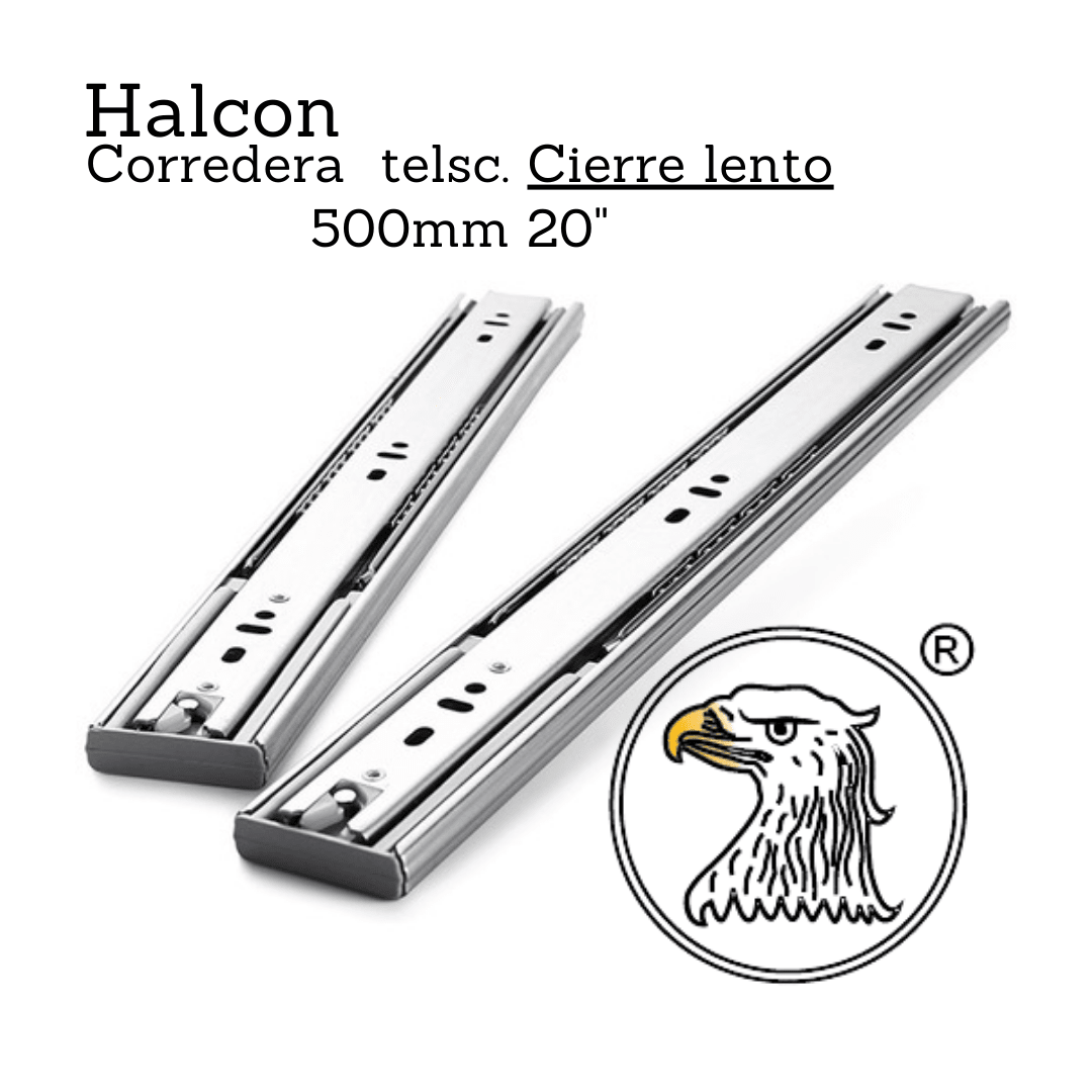 Corredera Telsc. Cierre Lento 1.0*1.2mm 500mm 20