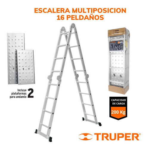 ESCALERA MÚLTIPOSICIÓN 16 PELDAÑOS tipo I5