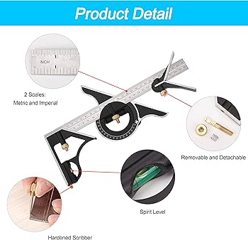 Escuadra de Combinación Multiuso Transportador 12