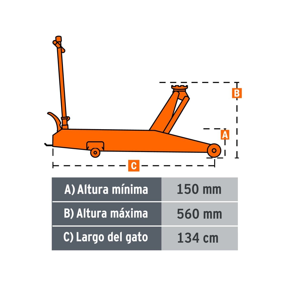 TRUPER GATA TIPO LAGARTO 5 t PROFESIONAL DE ELEVACIÓN RÁPIDA3
