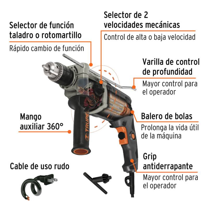 TALADRO PERCUTOR INDUSTRIAL 1/2