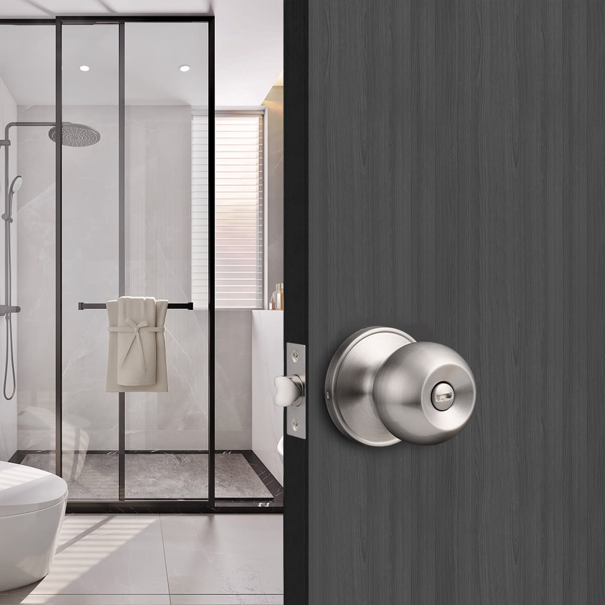 Chapa de Pomo P/Baño Ac. Inox. 201SUS2