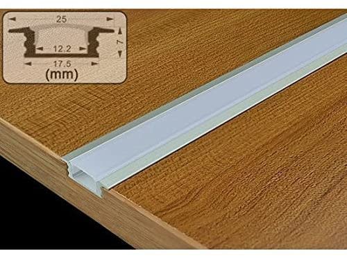 Perfil de Aluminio Difusor Empotrable o Embutido Para Cinta  LED 2mt.3