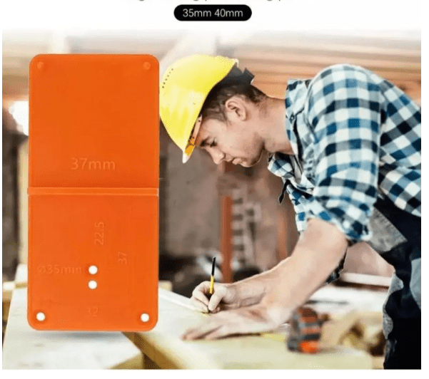 Plantilla Guía Para Bisagra Cangrejo  35mm, 40mm PVC3