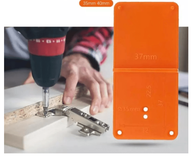 Plantilla Guía Para Bisagra Cangrejo  35mm, 40mm PVC2