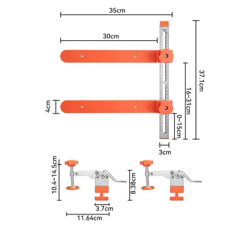 Plantilla de Montaje Para Cajones, Correderas PRO Acero Inoxidable8