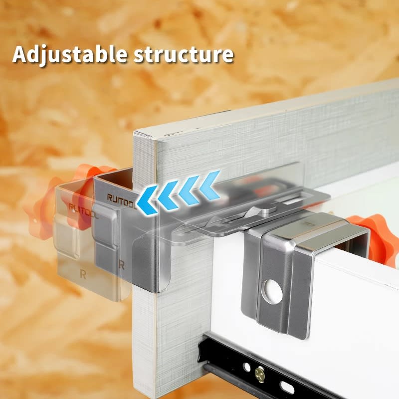 Abrazadera 2 en 1 para tapa de Cajón y Corredera Ac. Inox.4