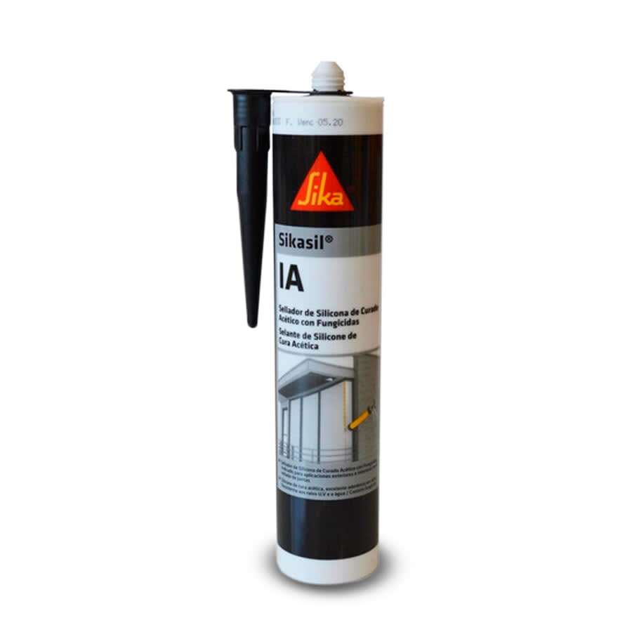 Silicona Acética para Vidrios Sikasil IA Negro 280 ml 0