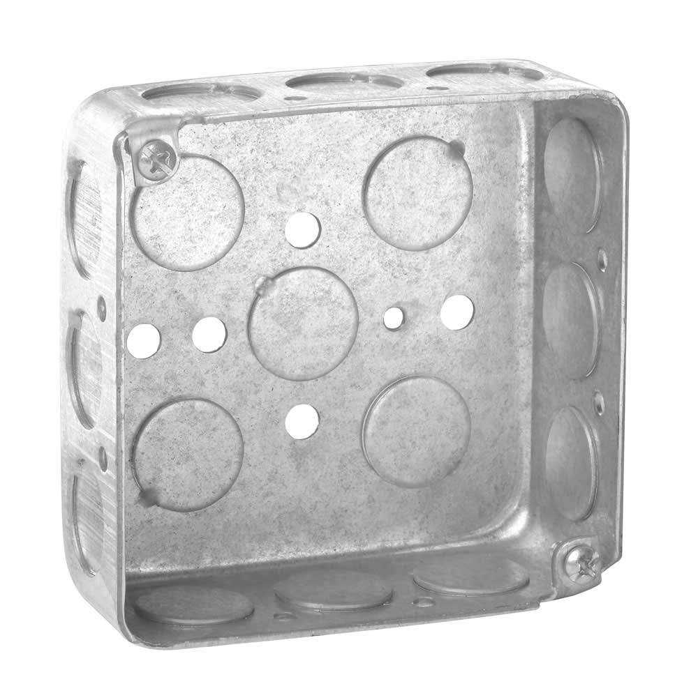 Caja de Pase 10x10x5 -mixta Troquelada 0.8mm (conduit)2