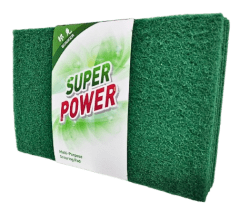 Esponja fibra verde 15 x10 x 0.6 cm 5 unid