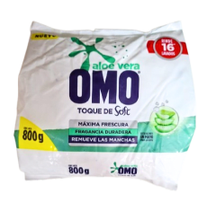 Detergente en polvo Omo aloe vera soft 800 g