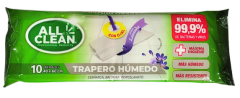 Trapero húmedo All Clean lavanda 10 unid