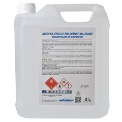 Alcohol Desnaturalizado 70% Winkler Bidón 5 litros.