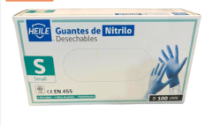 Guante examinación nitrilo Tresor azul talla S 100 unid