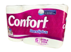Papel higiénico Confort doble hoja 20 metros 6 rollos