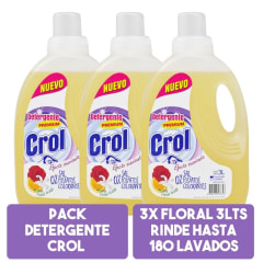 Detergente Premium Ecológico Crol Floral Pack 3 unid