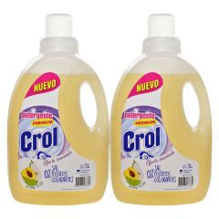 Detergente Premium Ecológico Crol 3lts Aroma Frutal Pack 2 un