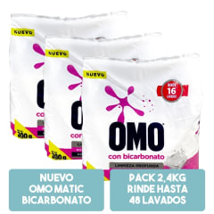 Detergente OMO Matic Bicarbonato Pack 2.4kg