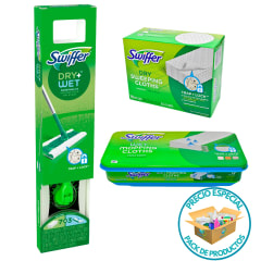 Mopa Swiffer Dry+Wet Pack Repuestos Húmedo + Seco