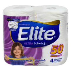 Papel Higiénico Elite Ultra Doble Hoja 50m 4un