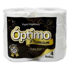 Papel Higienico Optimo 50m Doble Hoja 4 Rollos