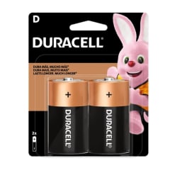 Pila alcalina Duracell D display 2 unid