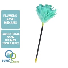 Plumero Pluma Pavo Largo 60cm