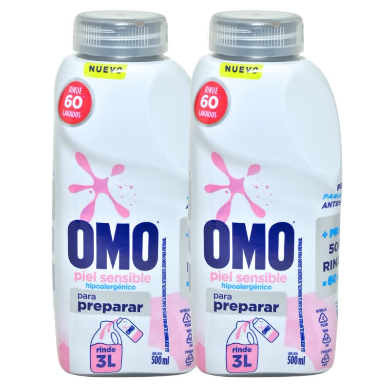 Detergente Omo para Diluir Piel Sensible Pack 2 Recargas1