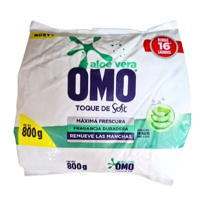 Detergente en polvo Omo aloe vera soft 800 g1