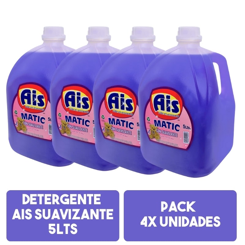 Detergente líquido ais matic suavizante 5 litros Pack 4x unidades1